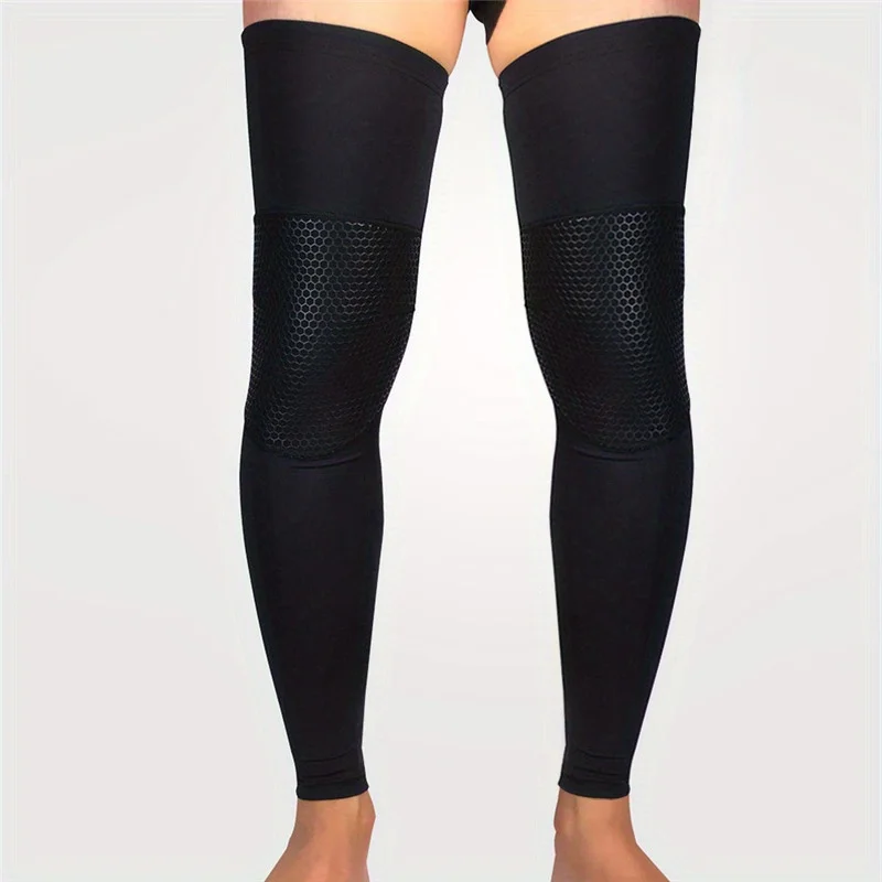 

2pcs Compression Knee Pads, Support Lengthen Sport Sleeve Protector, Elastic Long Kneepad Brace, Volleyball Run Basketball Prote