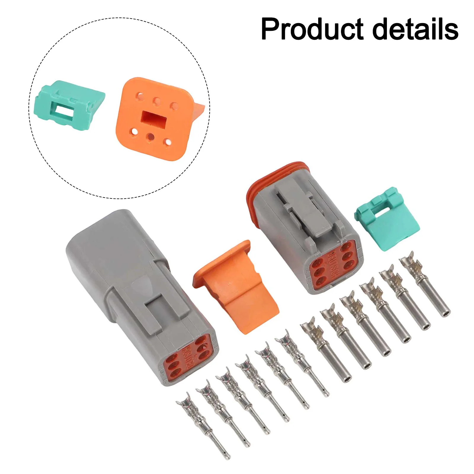 6 Pin Connector Kit for DEUTSCH Automotive Grade Waterproof and Flame Retardant for Optimal Electrical Conductivity