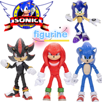 New Sonic The Hedgehog Knuckles the Echidna shou Handmade Doll Creative Cool Cartoon Joint Movable Doll Desktop Model Ornaments