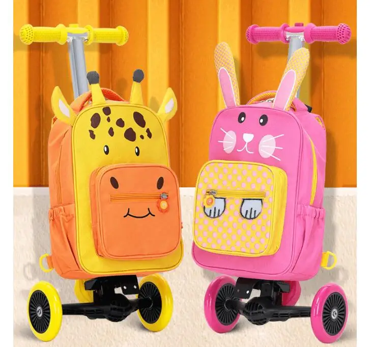 Scooter Luggage Bag for Boys Foldable Trolley Suitcase Bags for kids Travel Luggage Suitcase Ride on Scooter Suitcase For girls