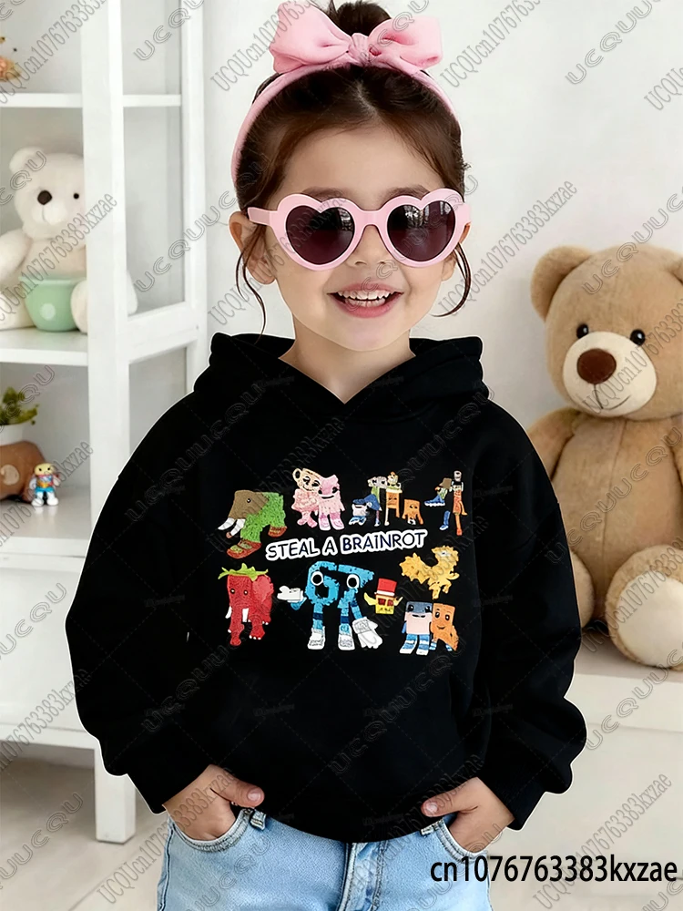 Bruh 67 ستة سبعة 6-7 مضحك Brainrot ميمي للأطفال الكبار كنزة قطيفة Y2k سرقة الدماغ هريرة Bruh OG Meowl معطف مقنع