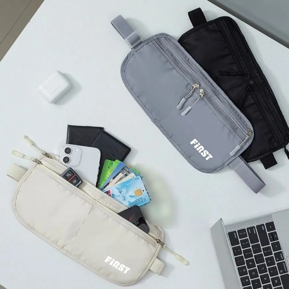 

Invisible Sports Waist Bag Large Capacity Anti-theft Travel Chest Pack Breathable Zippered Security Wallet for Passport