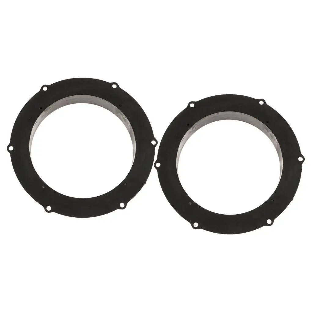 2 Pcs 6.5 inch Car Audio Stereo Speaker Spacers Adapter Black Plastic Mount Bracket Ring for VW