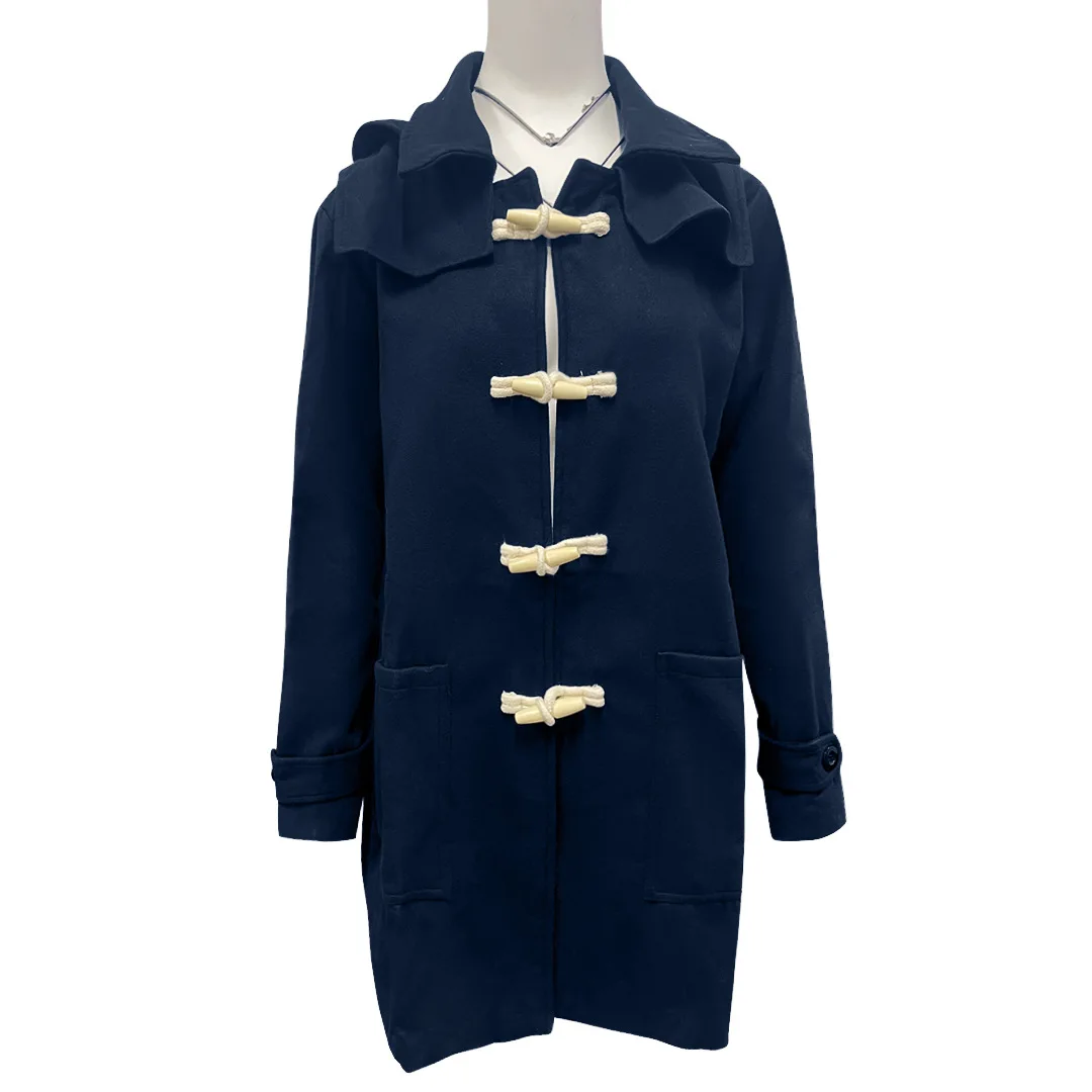 

Men Wool Solid Cardigan Jacket Spliced Buttons Long Sleeve Pockets Loose 2025 Autumn Casual Single Breasted Blends Coats