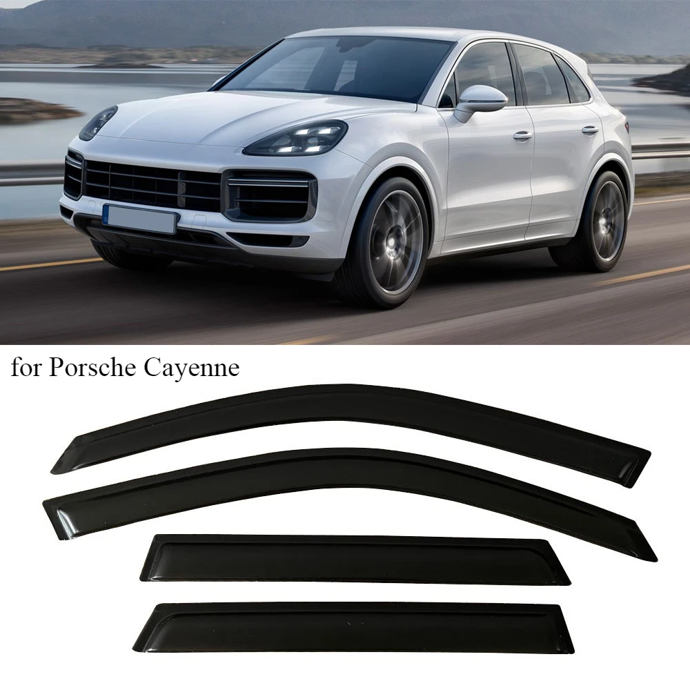 

Window Visor for Porsche Cayenne 2018 2019 2020 2021 2022 2023 Wind Deflectors Rain Guards Door Visor Vent Shades Ventvisor