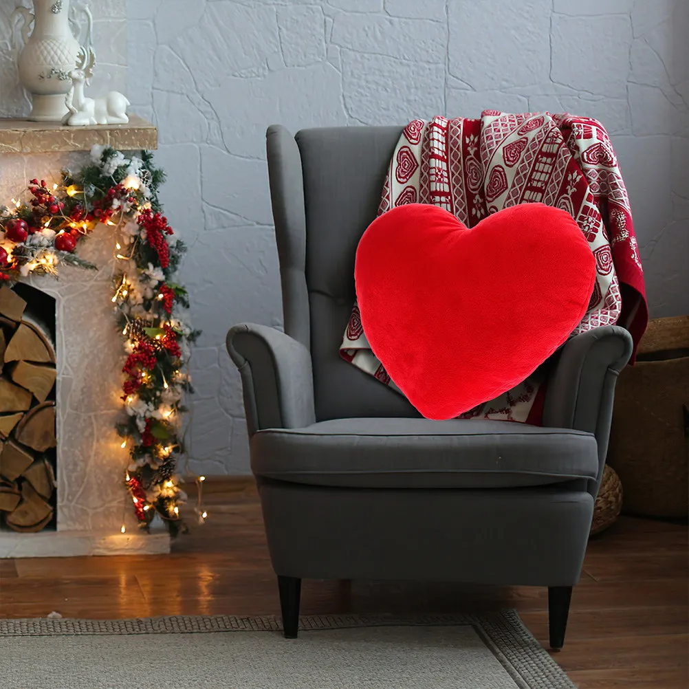 

Heart Shaped Pillow Soft Comfortable Room Throw Pillow Cushion for Bed Sofa Car Wedding Valentine Decoration Cartoon Throw