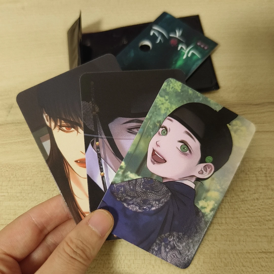 3pcs/pack Korean The Ghost Nocturne Bl Manhwa Laser Photocard Random Cards Unopened Blind Box High Quality