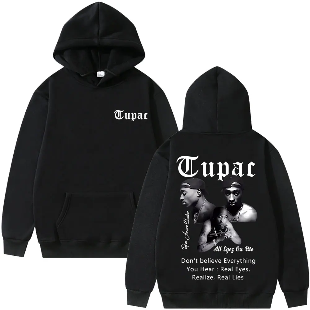 

Hot Sale Rapper Tupac 2pac Shakur All Eyez on Me Hoodie Men Women Hip Hop Fashion Vintage Sweatshirts Men's Oversized Hoodies