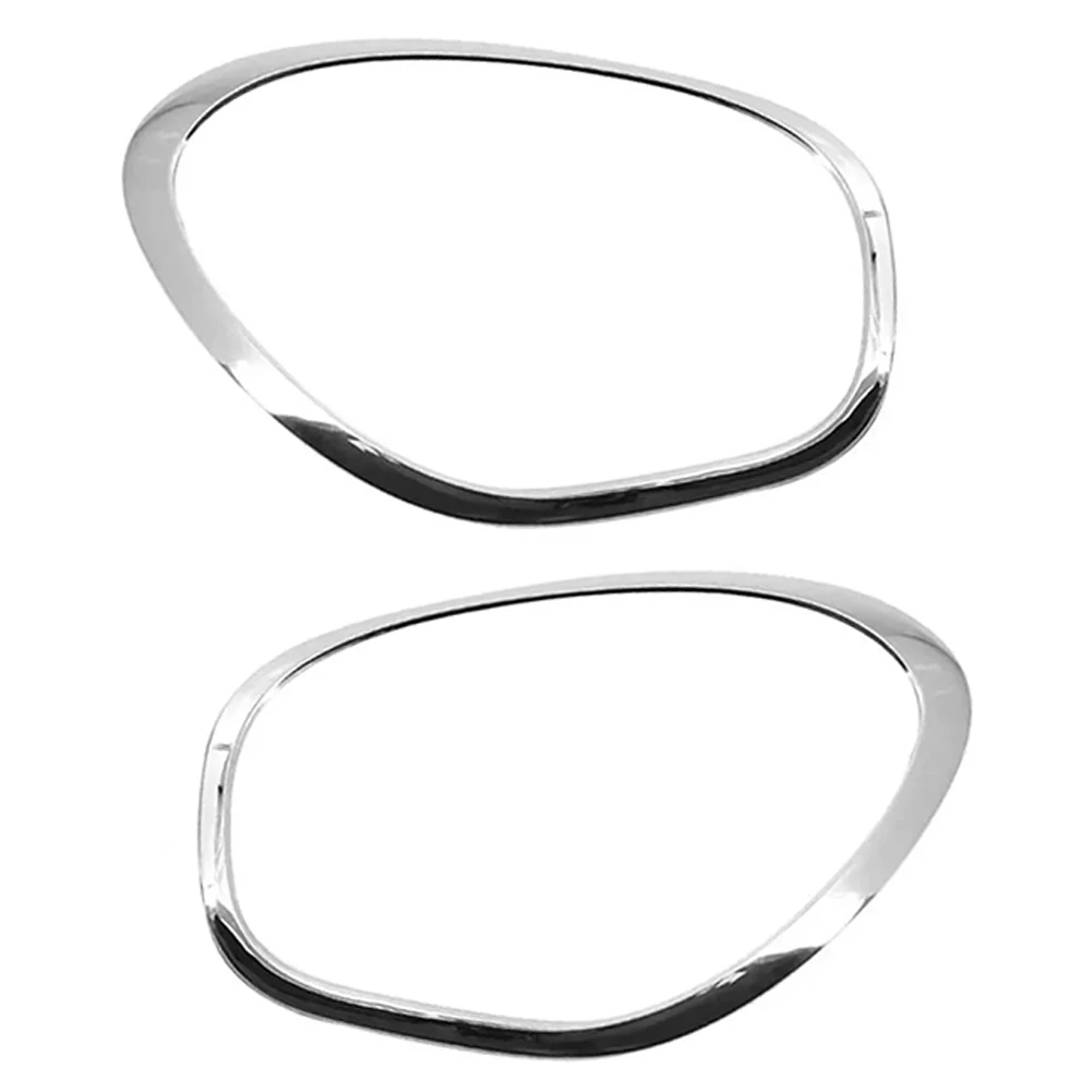 

Chrome Headlight Bezel Trim ABS Headlight Trim Headlight Lamp Bezel Easy Installation Protective Accessory Headlight Upgrade