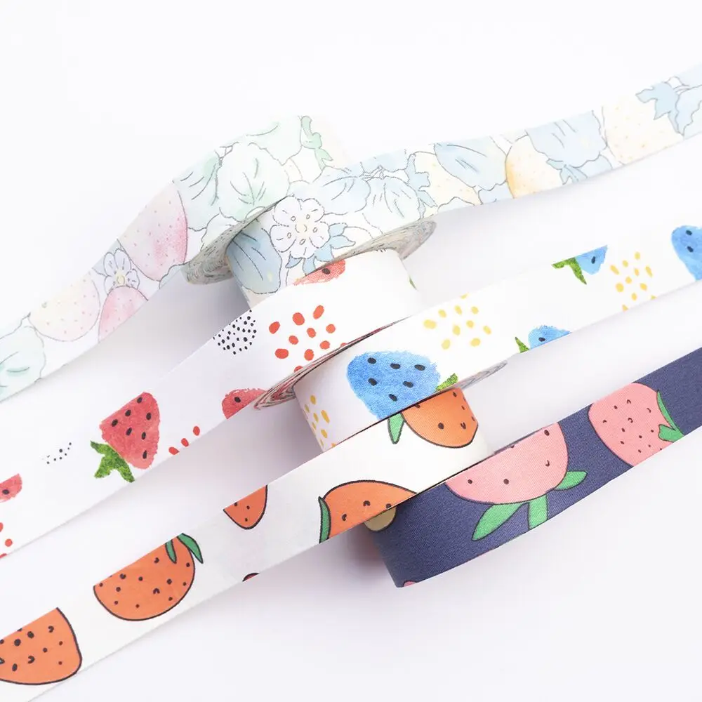 5 Yards 10MM 25MM 40MM Fruit Strawberry Ribbon Press Cloth Strip DIY Handmade Materials Headwear Hair Bows Clothing Shoes Crafts