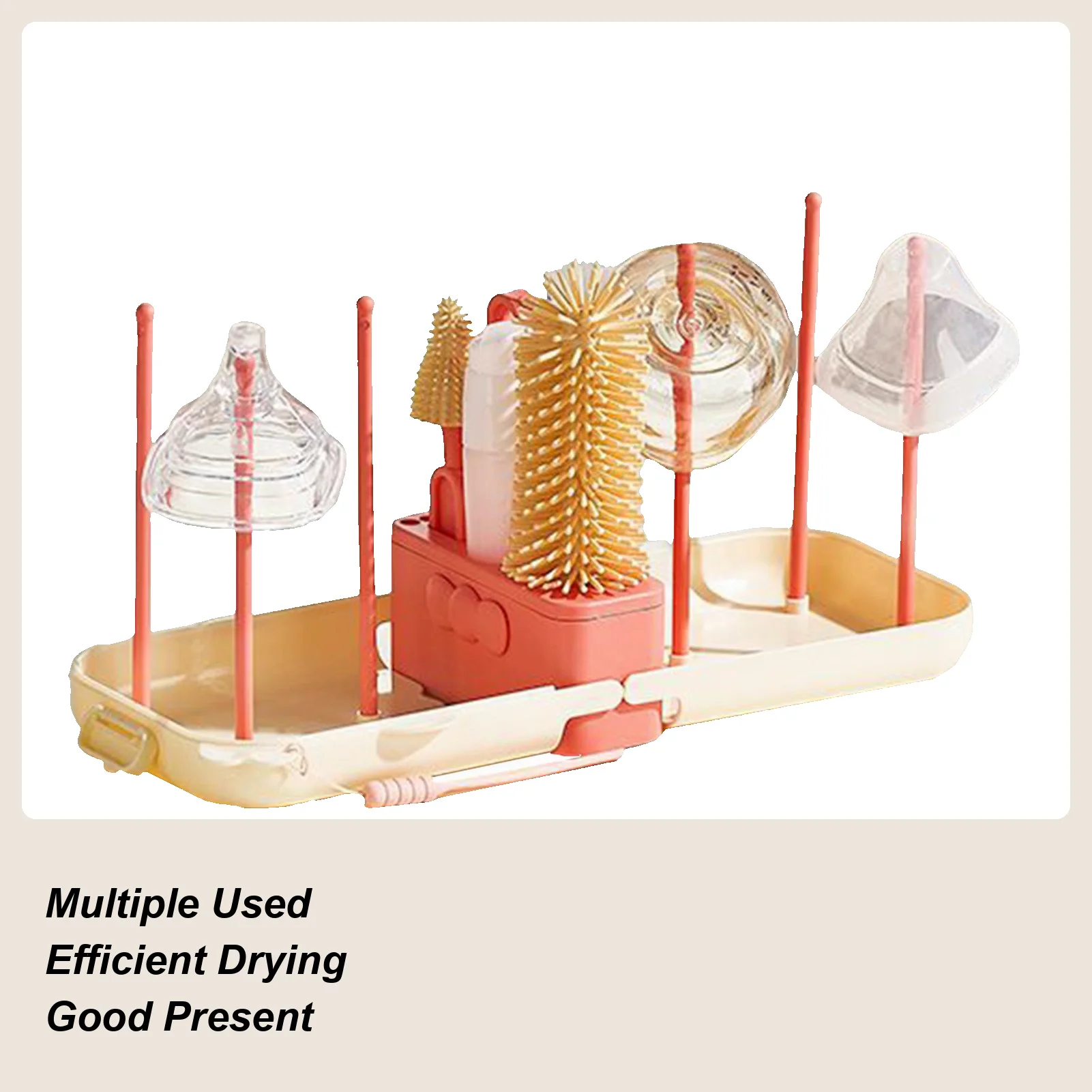 Baby Bottle Cleaning Kit Bottle Washing Kit With Storage Case Scrubber Washer Portable Vertical For Kitchen Feeding Beach