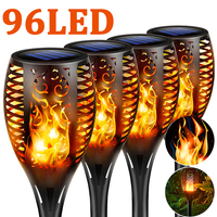 1/4Pcs 96LED Outdoor Solar Torch Lights Waterproof Garden Patio Flickering Dancing Flame Lamp Lawn Path Yard Lamps Decoration