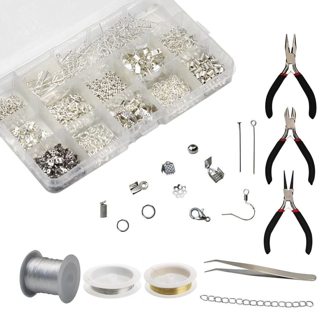 

Jewelry Findings Set Jewelry Making Kit Jewelry Findings Starter Kit Jewelry Beading Making and Repair Tools Kit