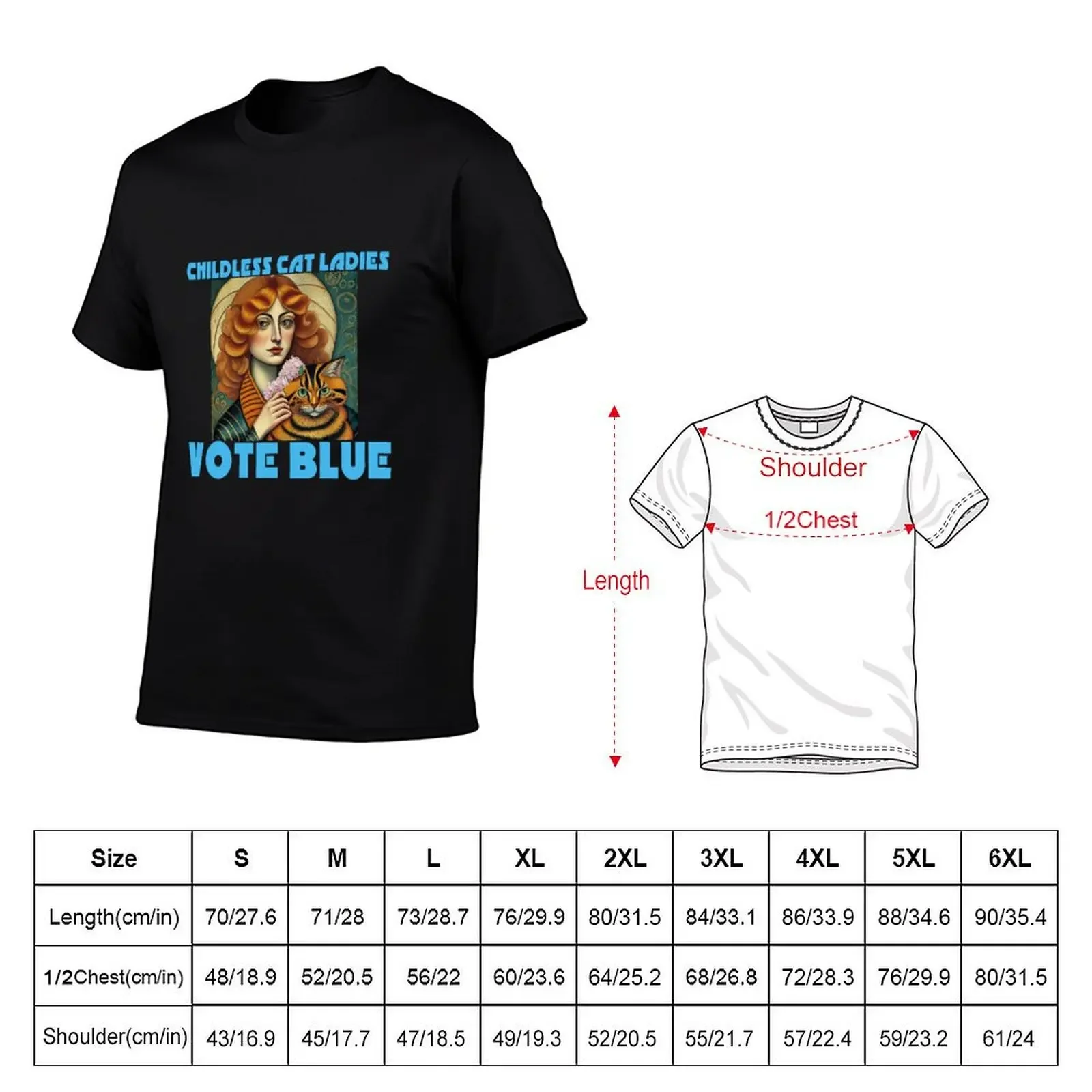 CHILDLESS CAT LADIES VOTE BLUE T-Shirt anime figures animal prinfor boys sublime cheap stuff mens shirts graphic tee