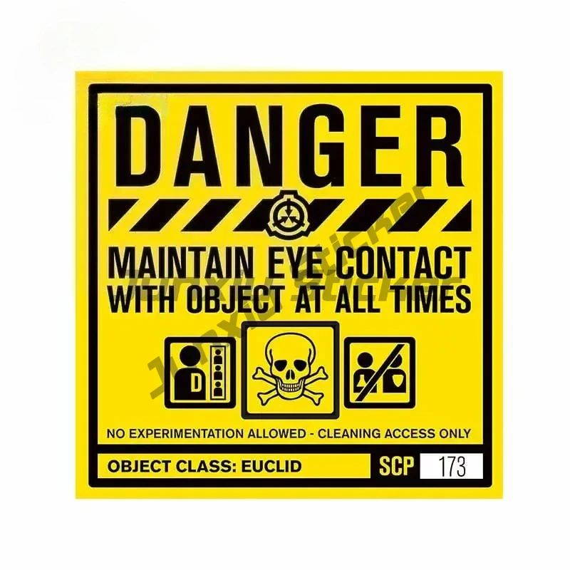 

For Danger Signs Car Sticker Waterproof Scratch-Proof Surfboard Trunk Decal Motorcycle SUV Decoration