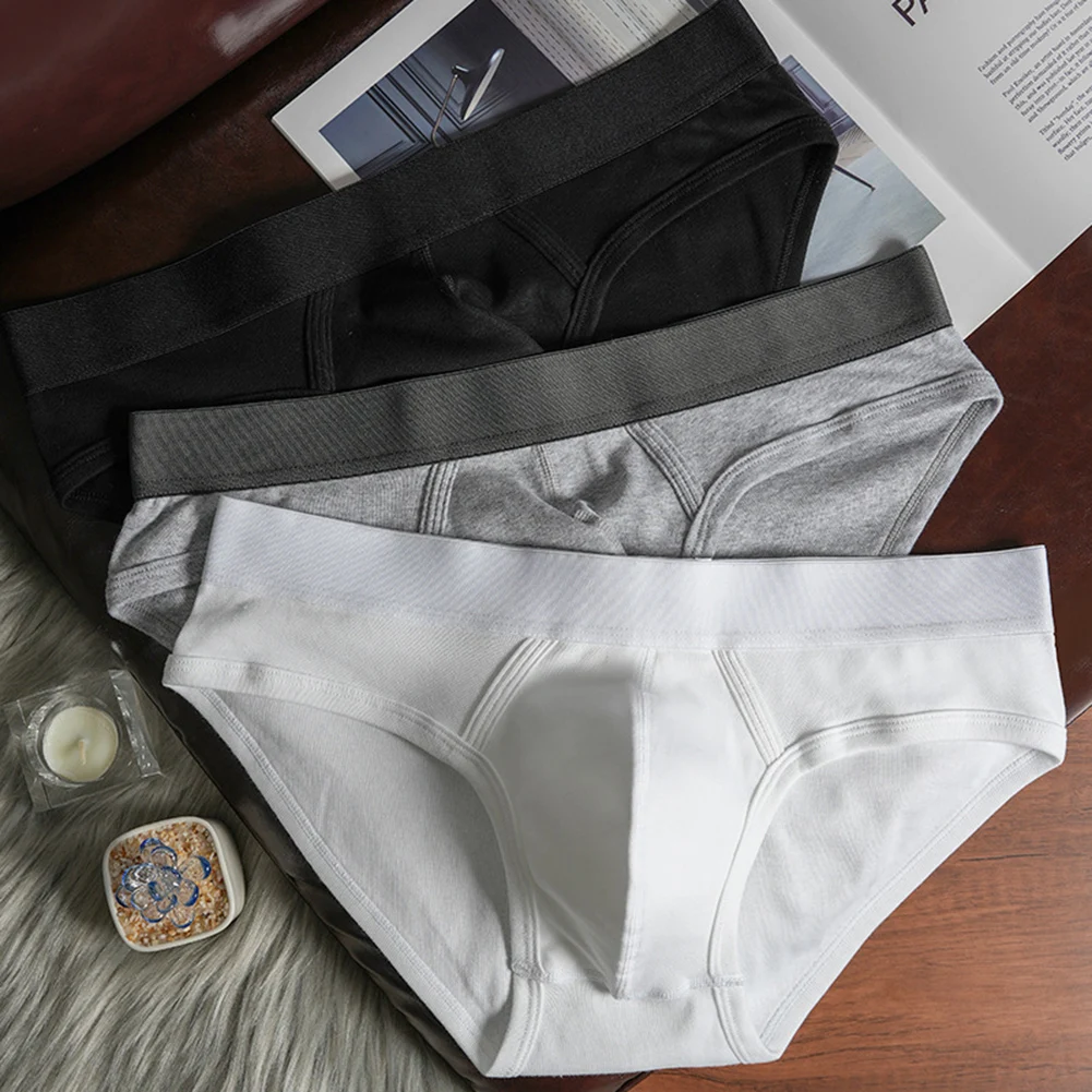 

Men Cotton Soft Brief Sexy Accessories Hot Underwear Solid Sissy Bulge Pouch Bikini Breathable Briefs Comfortable Men's Panties