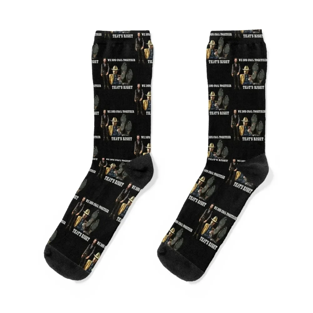 

The final scene of Justified - We Dug Coal Socks funny gift christmas gifts Socks Men Women's