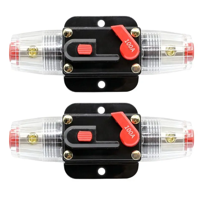 For Car Truck Boat RV 12V-24V 100Amp DC Circuit Breaker Auto Reset Function For Audio Systems