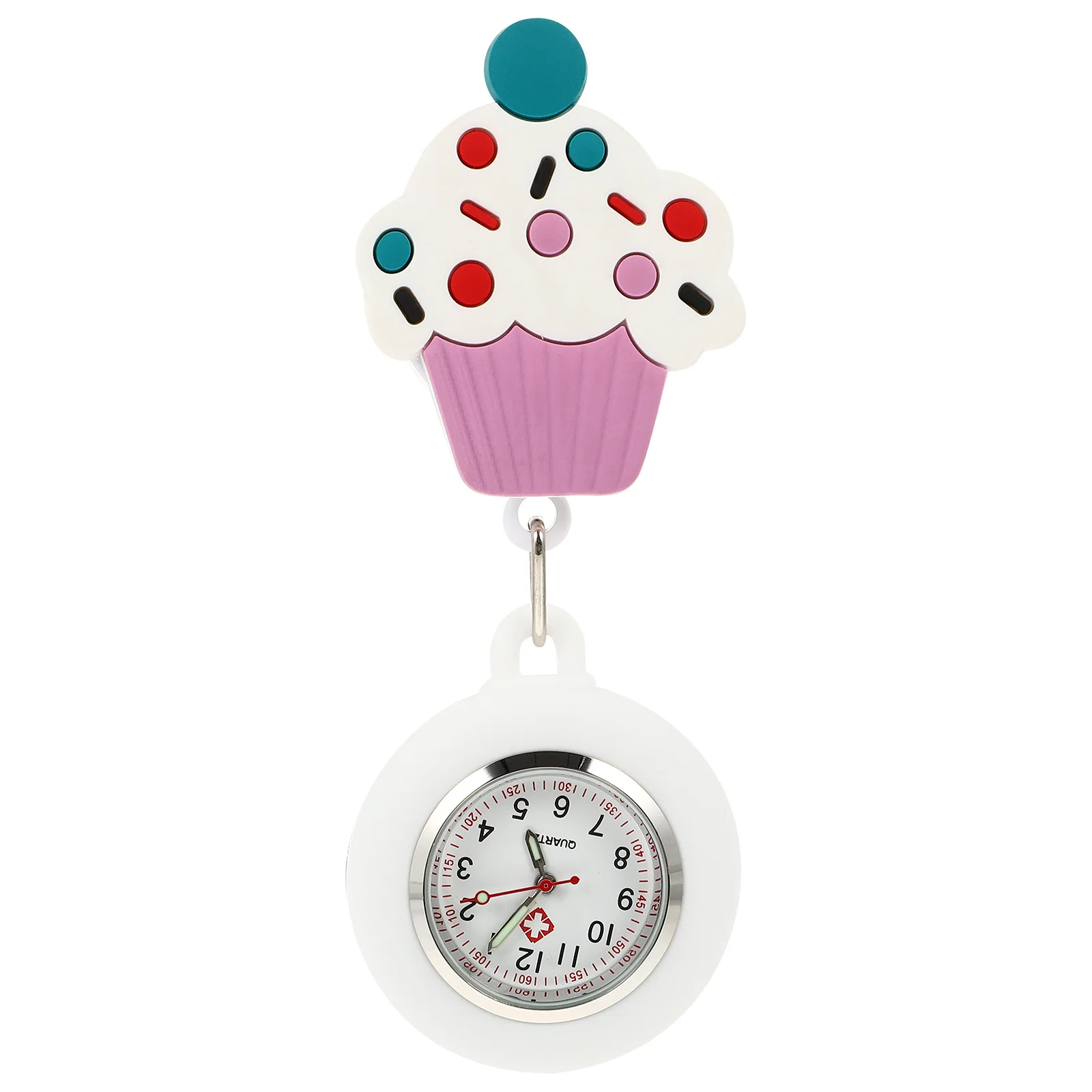 ساعة جيب للممرضات من السيليكون الناعم، تصميم بمشبك قابل للسحب لطلاب الموظفين الطبيين، ساعة متينة لطية صدر السترة، ساعة للرضاعة #2