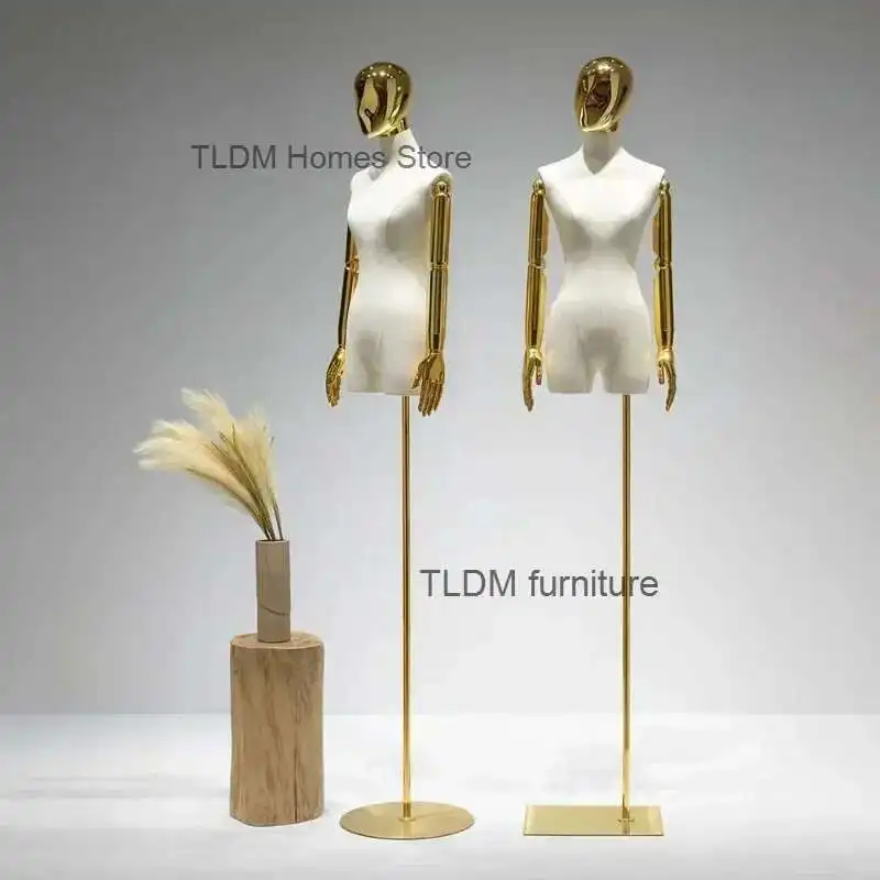 

Магазин одежды Манекены Женская одежда Гальванические льняные модели Подставки Реквизит Женский манекен Подставки для манекенов