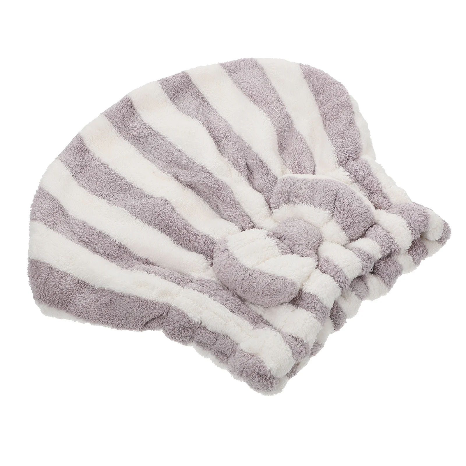 

1Pcs Quick Drying Hair Cap Microfiber Material Comfortable Bathing Hat Exquisite Bow Detail Portable Travel Girl Hair Drying Hat