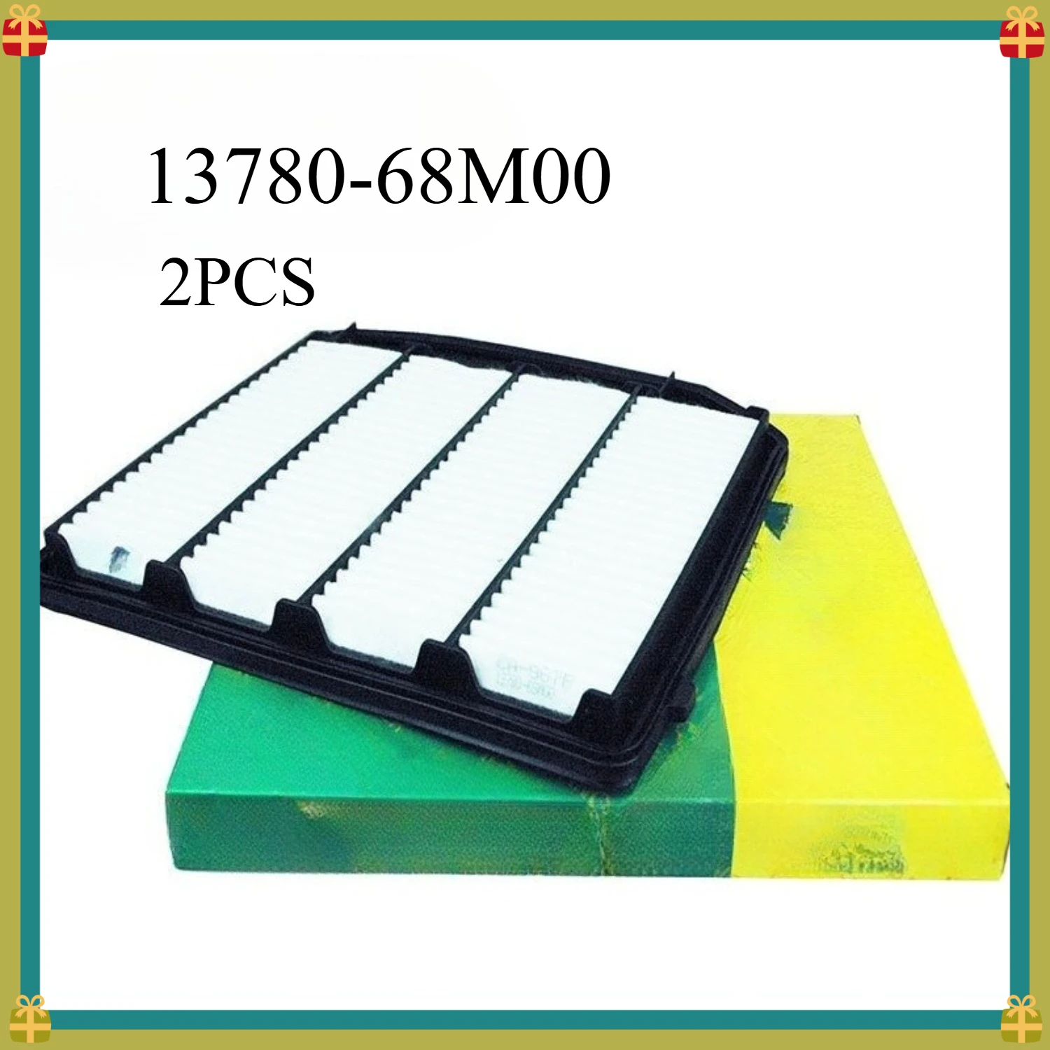 2PCS 13780-68M00 Air Filter，For Suzuki SX4 Vitara (LY) 1.4 T 2013/08-