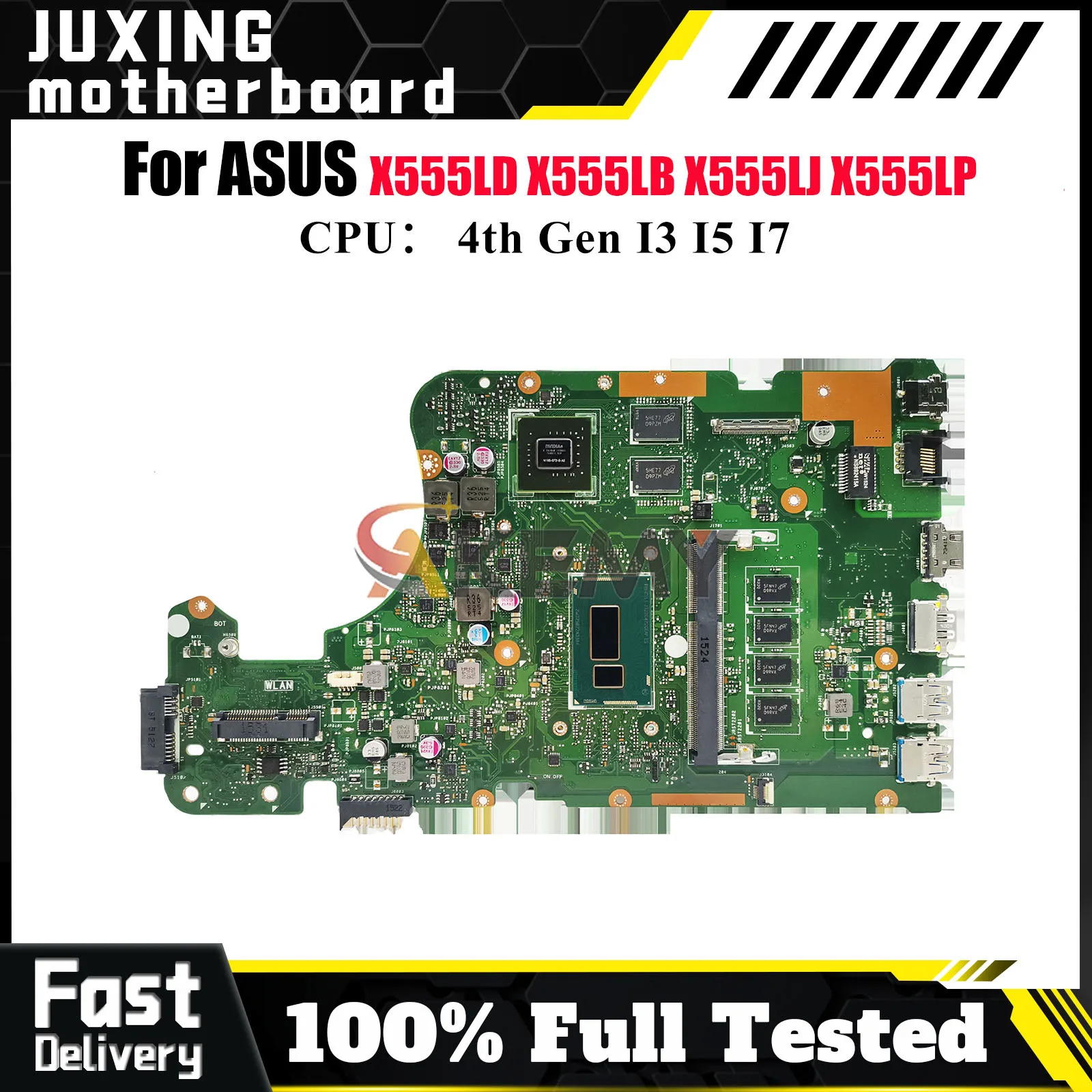 

X555LD Laptop Motherboard For ASUS W519L FL5800L DX992L X555LJ FL5600L R556L VM590L R557L X555LB VM510L Mainboard I3 I5 I7 CPU