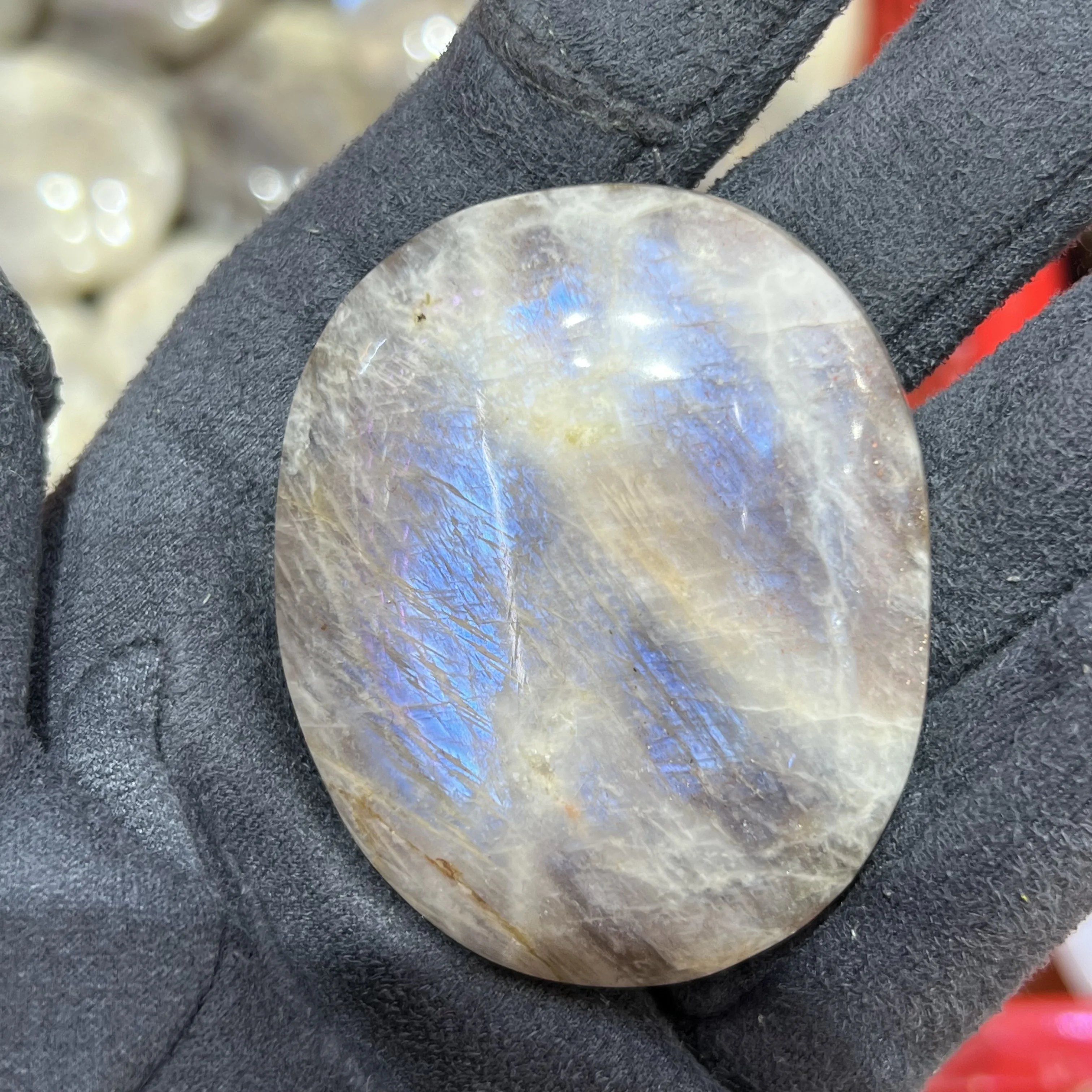 Natral Beautiful Yellow Moonlight Crystal Moonstone Labradorite Crystal Chakra Healing Home Decoration