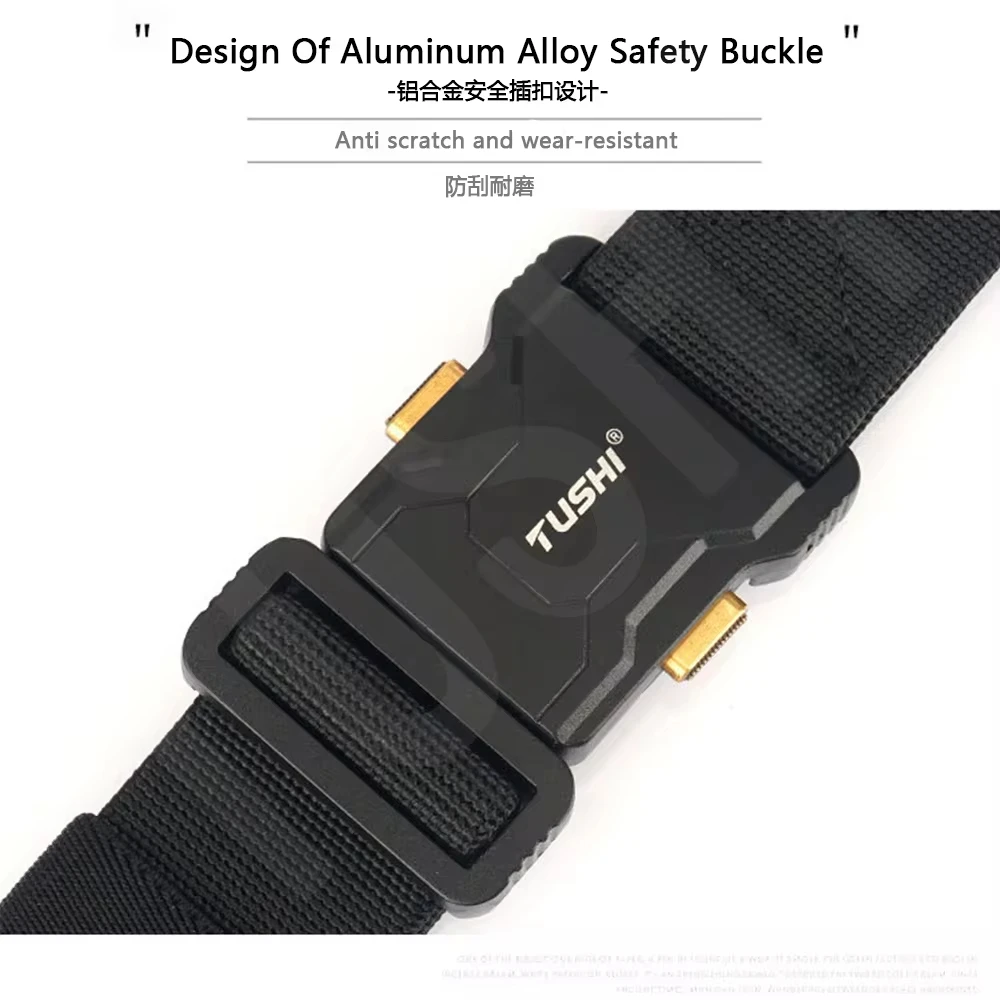 TUSHI Brand New tactical belt nylon workwear aluminum alloy buckle quick drying pants belt outdoor canvas training inner belt