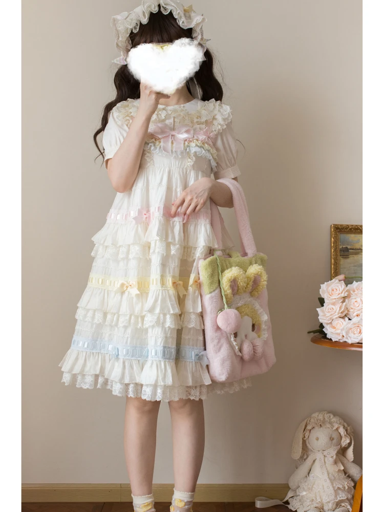 Original Soft Girls Lolita Cotton Inner Shirts Summer Women's Sweet Cute Doll Collar Puff Sleeve Lo Bottoming Tops Blusas Mujer