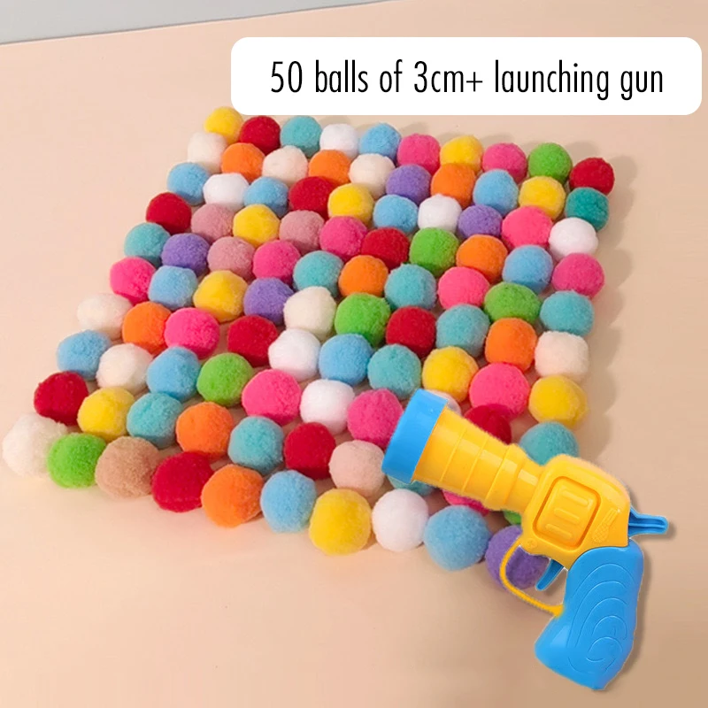 Katzen spielzeug interaktiver Spaß Spielzeug pistole Plüsch ball startet ruhigen Sprung ball, um die Katze kreative Mini-Schieß pistole Haustier zubehör zu necken