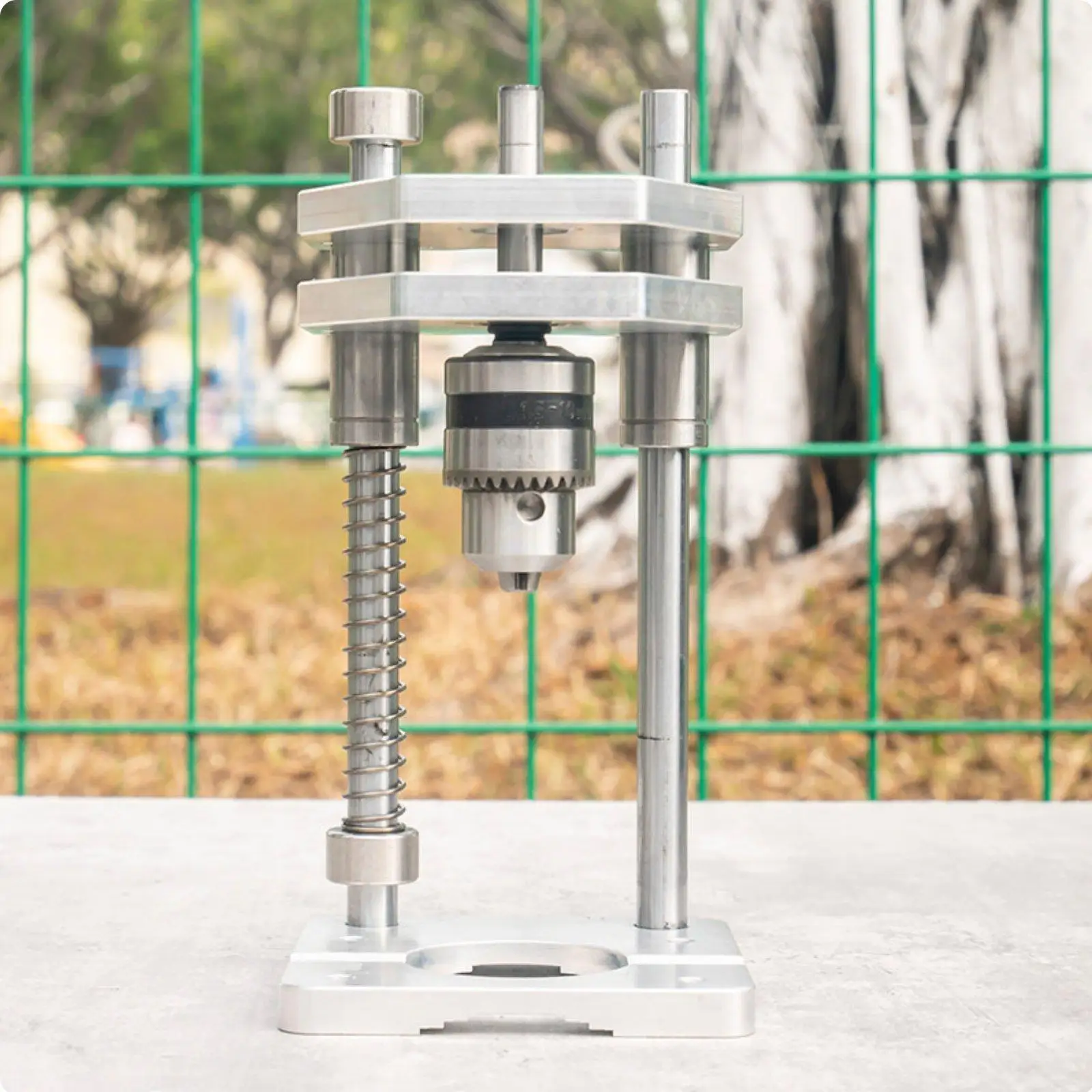 Professional Drill Support Stand Metal Twin Column Jig for Drilling Stable Bore Tool for Electric Cordless Machines