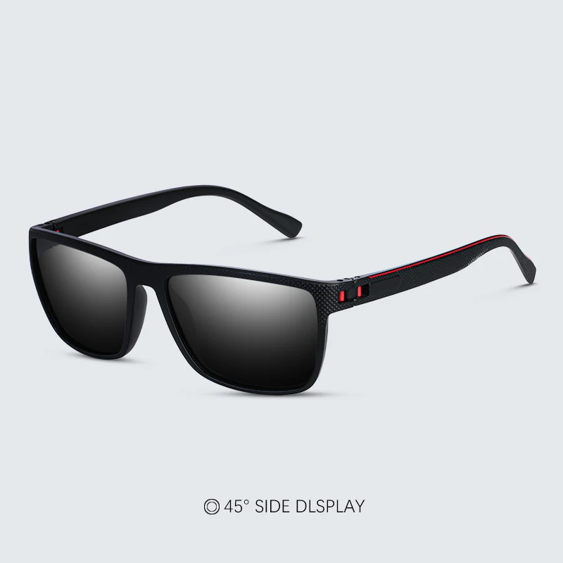 Mode Hohe Qualität Marke Neue Polarisierte UV400 Sonnenbrille Männer Frauen Quadratische Matte Rahmen Gläser – Detail 2