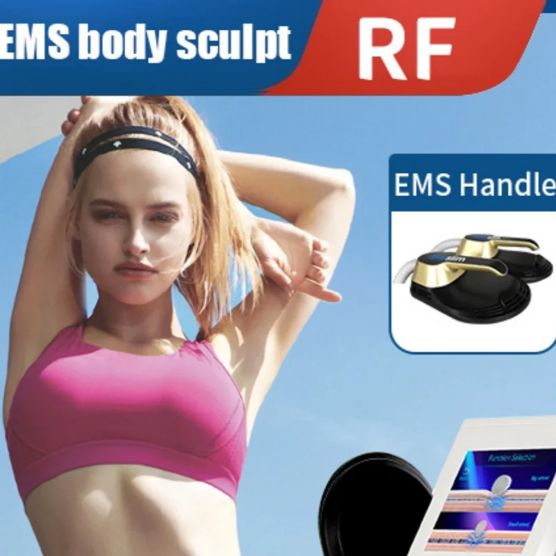 

Новая машина для коррекции фигуры MyoSlim 5000W EMS 360 ° Вращающийся RF-ролик для сжигания жира и наращивания мышечной массы