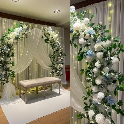 50/100 सेमी DIY शादी फूल दीवार व्यवस्था आपूर्ति रेशम Peonies गुलाब कृत्रिम पुष्प पंक्ति सजावट शादी लौह आर्क पृष्ठभूमि 6 best sales शादी की सजावट - №1