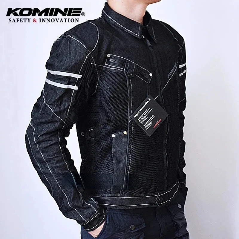KOMINE JK006 Jacket Spring Breathable Denim Mesh Racing Ride High-performance Drop Resistance Clothing Motorcycle Jacket - Image 4