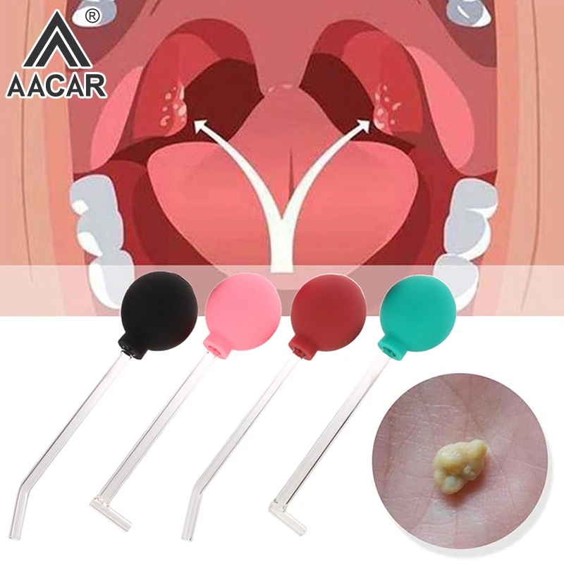 หลอดแก้วยาว15/90องศา tonsil อุปกรณ์กำจัดหินลูกดูดแบบแมนนวลเครื่องมือทำความสะอาดปากทำให้ลมหายใจสดชื่น