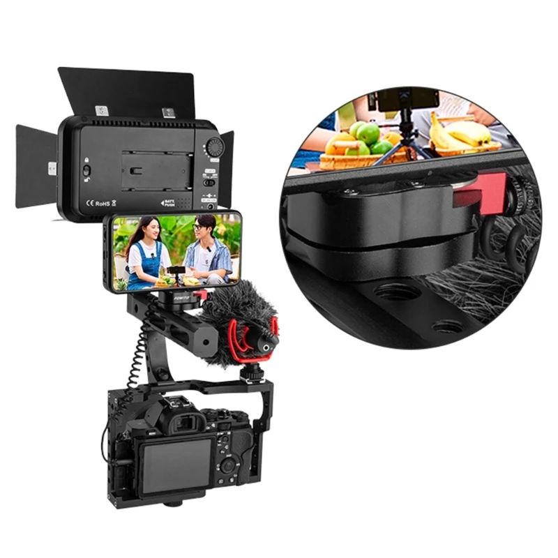 M6CA Quick Release Plate Tripod Mini Self-Locking Quick Release Mounting Plate Device for Field Monitor Articulating Arm