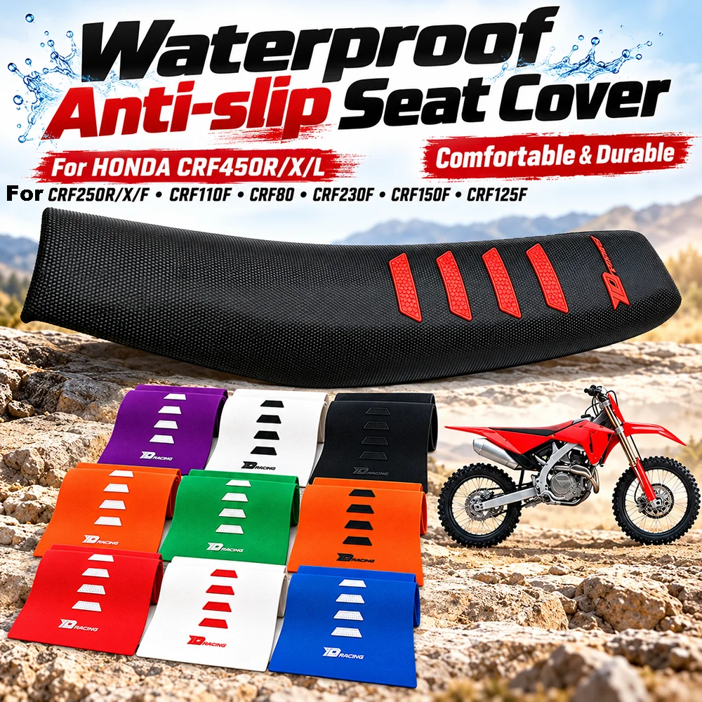 For HONDA CRF450R CRF450X CRF450L CRF 250R 250X CRF250F CRF230F CRF150F CRF125F Waterproof Anti Slip Silicone Seat Cushion Cover
