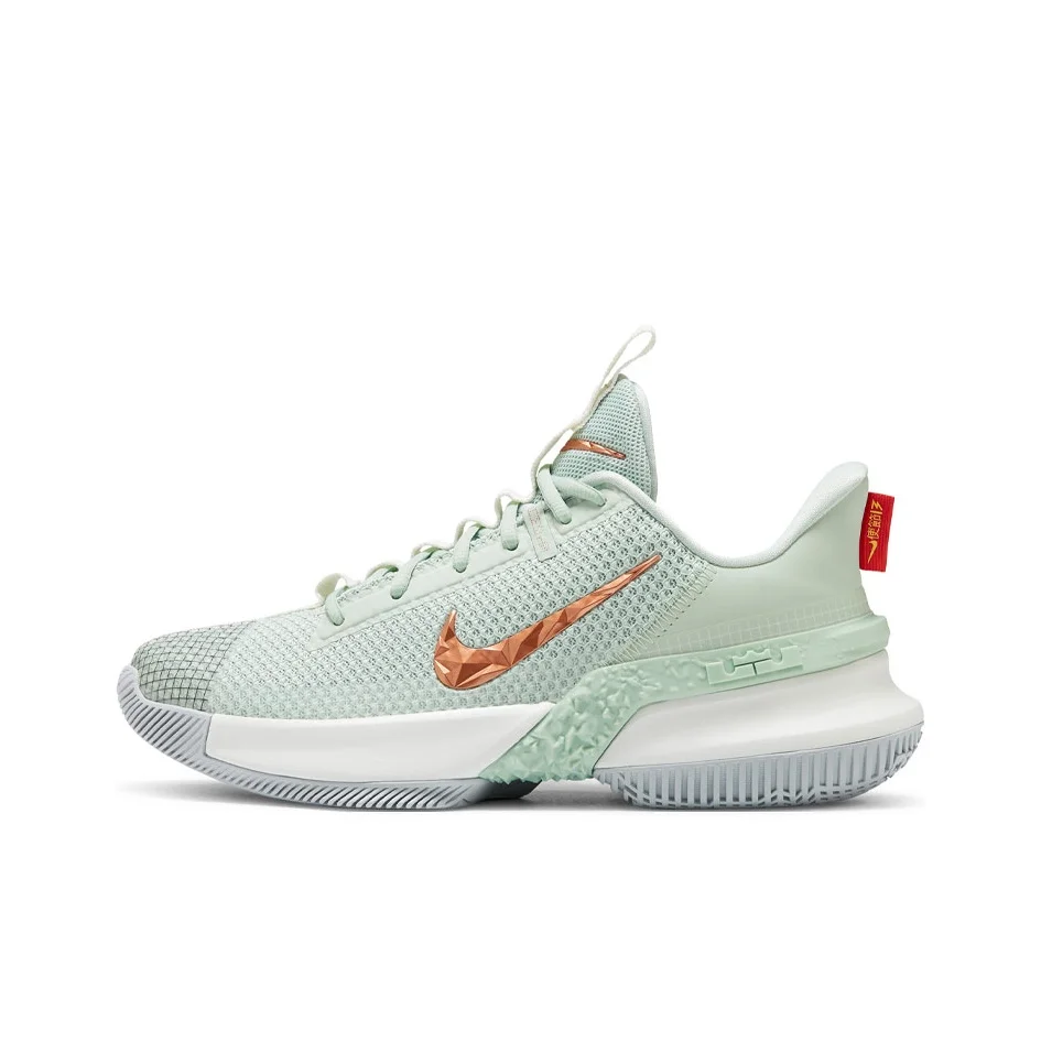 Nike Ambassador 13 Textile, chaussures de basket-ball de performance à tige basse en TPU pour hommes, vert