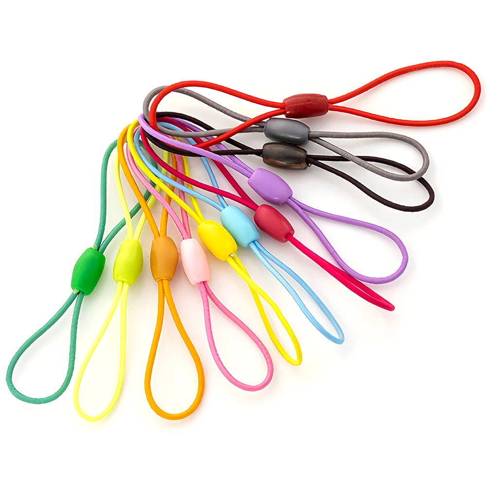 50/100 Stück Elastische Nylon-Schlüsselbänder für USB-Sticks, Handys, Schlüsselanhänger, MP4, Ausweise, Kleine Elektronische Geräte, Anhänger-Seile
