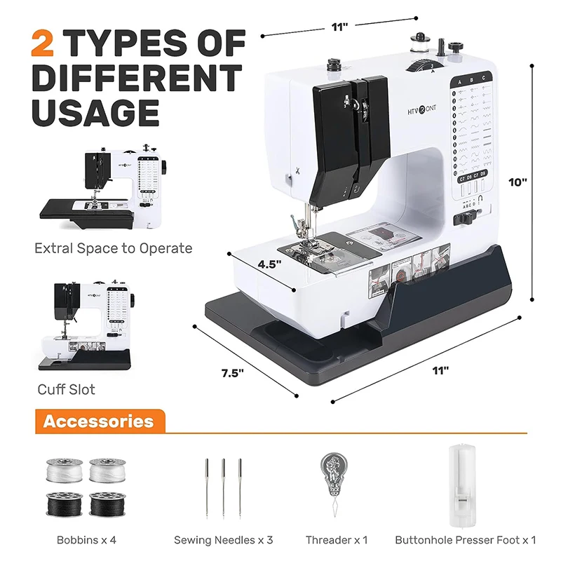 

Home sewing machine portable electric mini portable replaceable presser foot 38 needle with foot pedal lock chain buckle