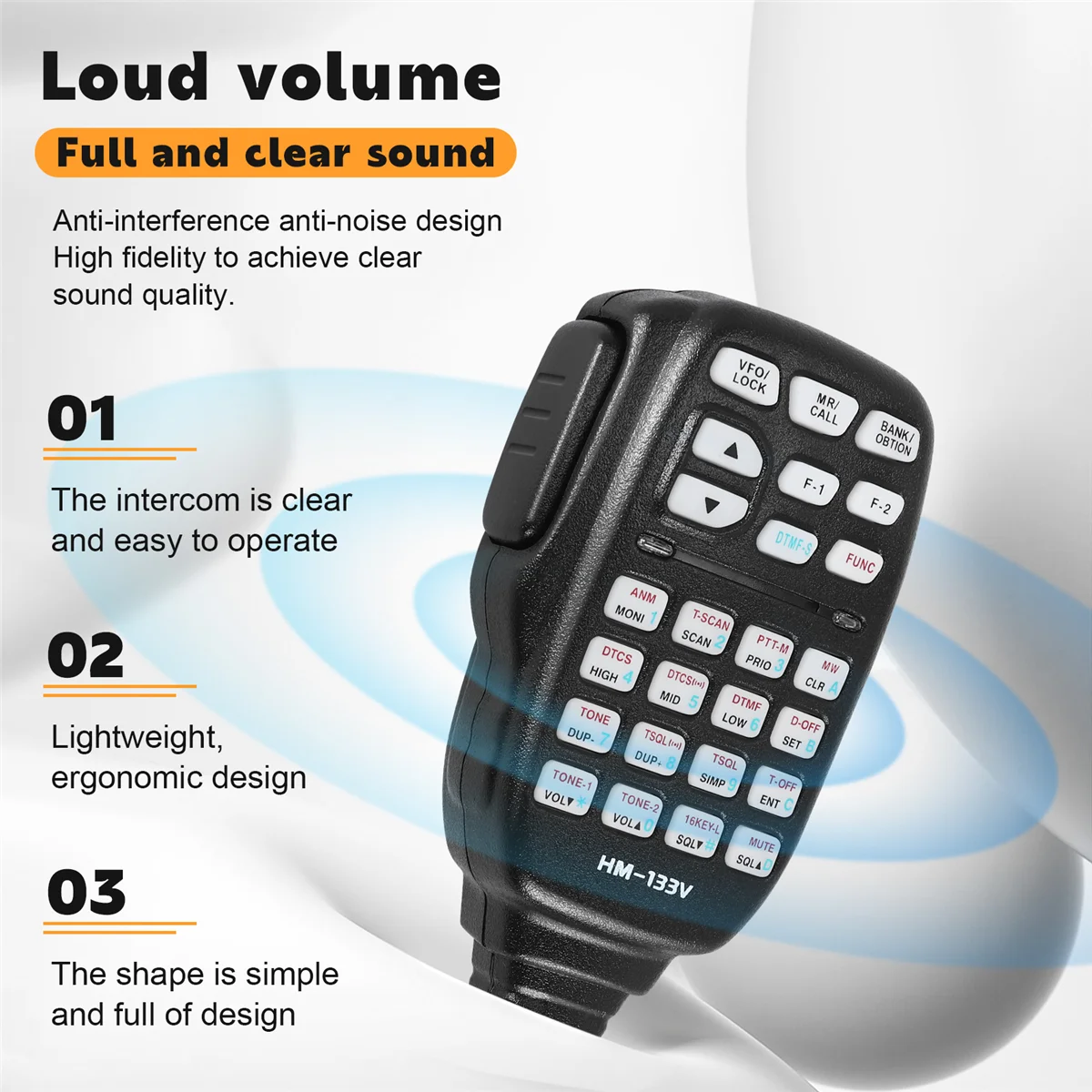 HM-133 Mic Speaker Handheld Schoudermicrofoon Voor Icom Radio IC-207H IC-880H IC-2820H IC-E282 HM-133 RJ-45 IC-2725E IC-2800H