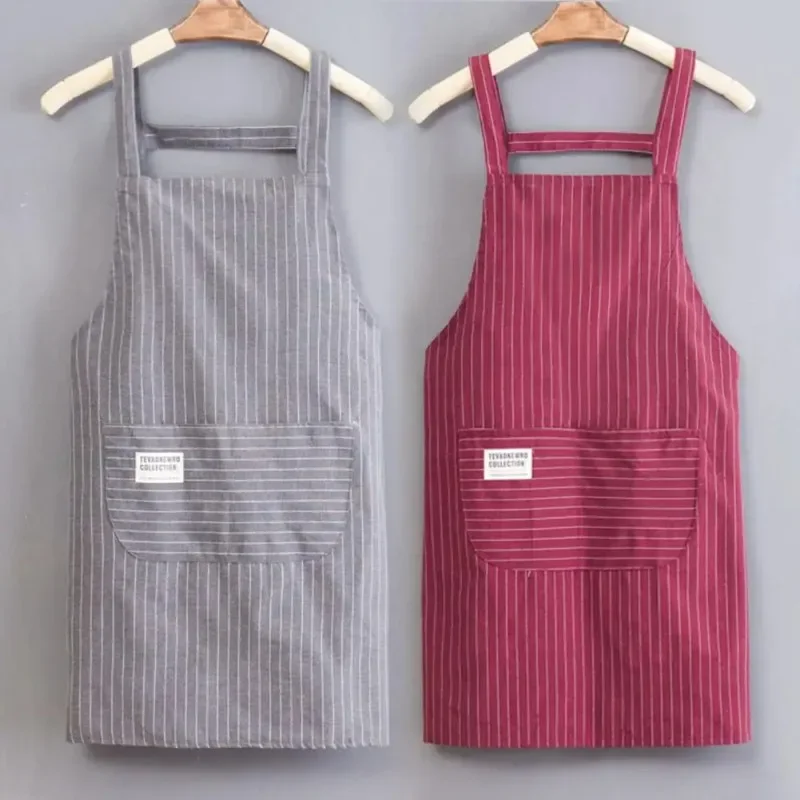 Apron Household Kitchen Home And Abroad Pure Cotton Women  New Net Red Summer Thin Catering Special Work Clothes Kitchen