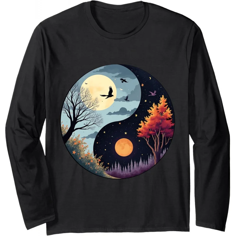 

Harmony symbolizes Feng Shui, Dao tree, life, yin and yang, pullover shirt