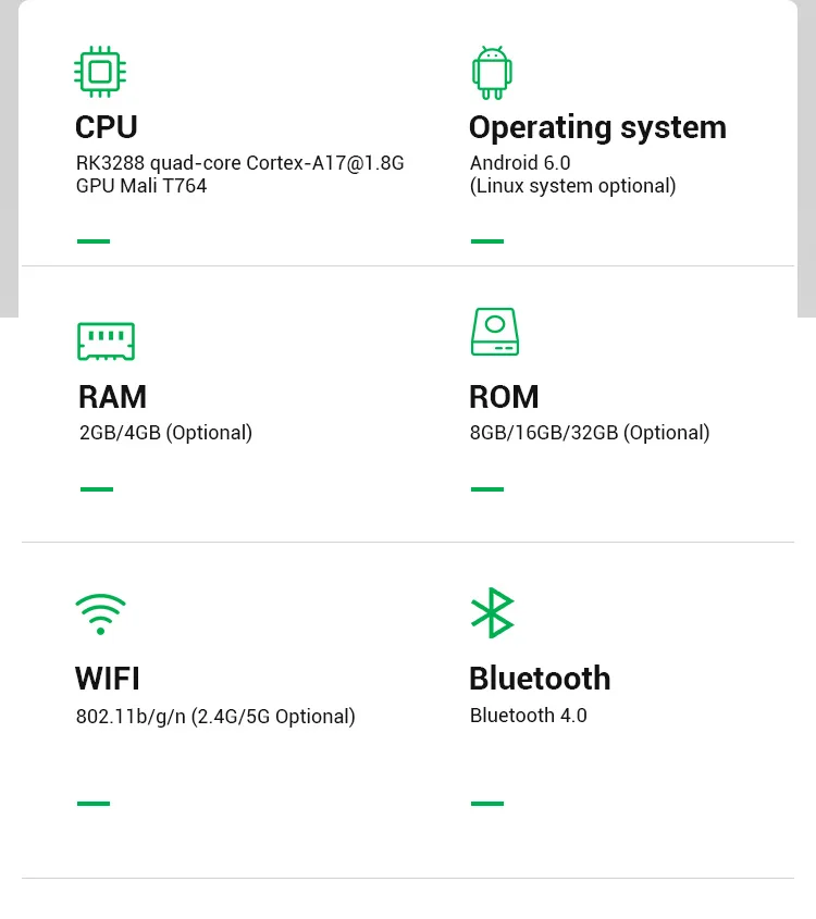 Odtwarzacz multimedialny RK3288 z systemem Android, 4K 60FPS HD, OTA, dwuzakresowe WiFi, Ethernet, urządzenie do wyświetlania reklam cyfrowych