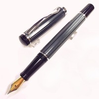 Taiwan Stationery Pen OPUS 88 Las Silver Metallic Paint Fountain Pen Luxury School Supplies 0.5F 0.7M Tip Ink Writing Pens Gift