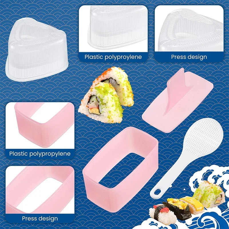 Musubi Press Sushi Maker Molds Onigiri Mold Non Stick Rice Ball Mold Hawaiian Sushi Maker For Home Kitchen Restaurant