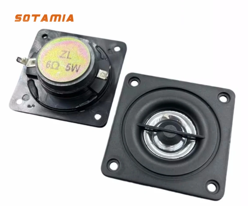 SOTAMIA 2 PCS 2.25 Polegada Tweeter 56mm Quadrado 6 Ohm 5 W Alto-falante de Áudio 2 Polegada Speake Bluetooth Caixa de Som