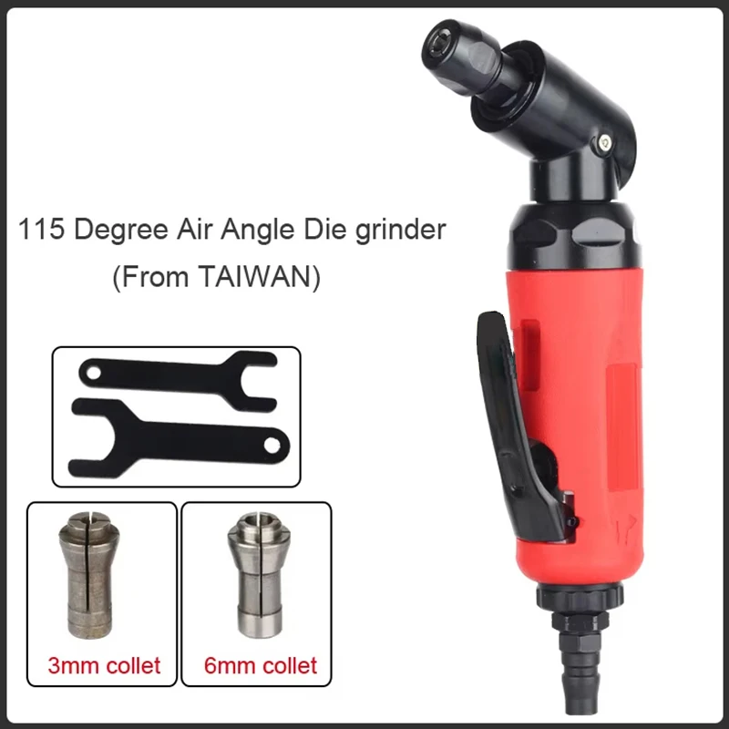 90° Elbow Pneumatic Engraving Grinder Wind Grinder Tire Repair Grinder Sander for Ironwork Woodwork Tire Industry Mold Process